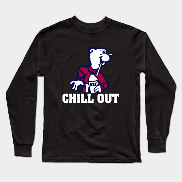 Chill Out Cute Polar Bear Long Sleeve T-Shirt by Dumastore12